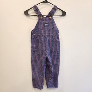 OshKosh B'gosh Vintage 90s Snap Button Overalls 100% Cotton Made In USA